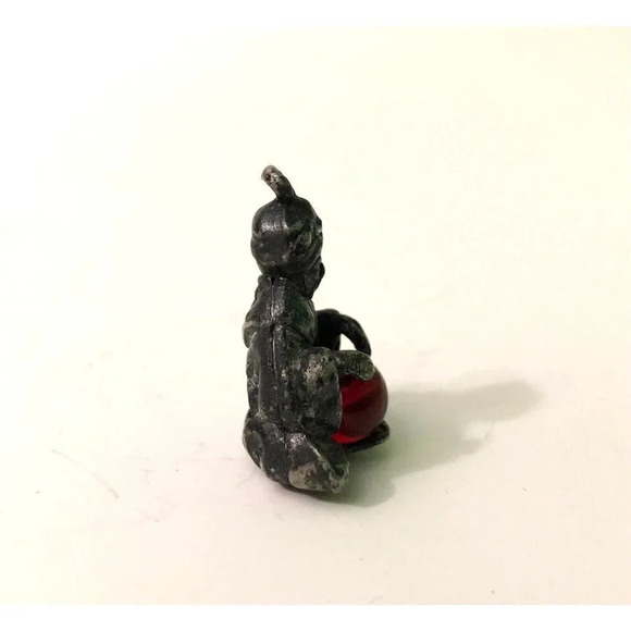 Vintage Fortune Teller Pendant Charm Crystal Ball 1 Inch Size - Picture 5 of 12